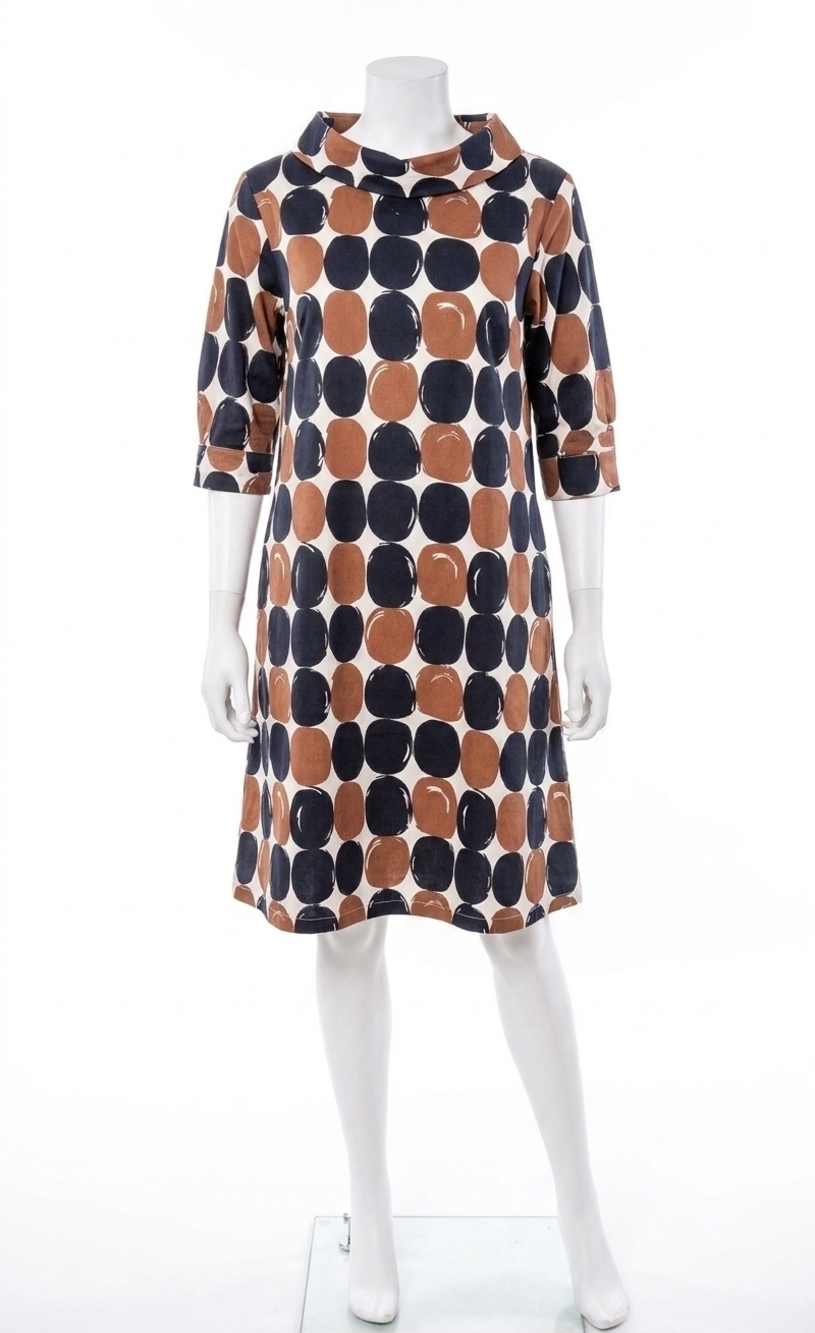 NEW DIZZY-LIZZIE audrey retro dress with big dots in black/brown